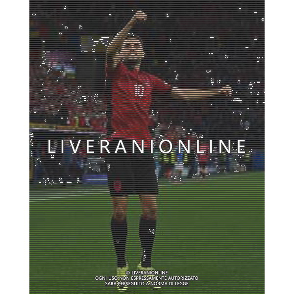 Italia vs Albania - UEFA EURO 2024 nella foto Nedim Bajrami (Albania) esultanza dopo il gol dell\'1 a 0 Dortmund (GER) 15-06-2024 BVB Stadion Dortmund Campionato Europeo di Calcio - UEFA EURO 2024 fase a gironi - gruppo B 1a giornata foto Roberto Garavaglia/Agenzia Aldo Liverani sas