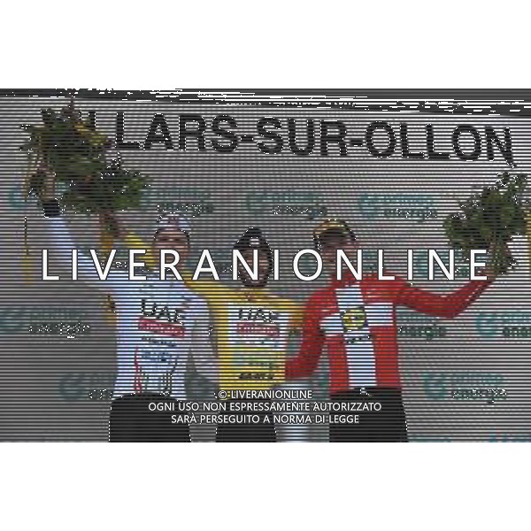 16-06-2024 Tour De Suisse; Tappa 08 Aigle - Villars Sur Ollon; 2024, Uae Team Emirates; 2024, Lidl - Trek; Almeida, Joao; Yates, Adam; Skjelmose Jensen, Mattias; Villars Sur Ollon; ©SIROTTI/AGENZIA ALDO LIVERANI SAS