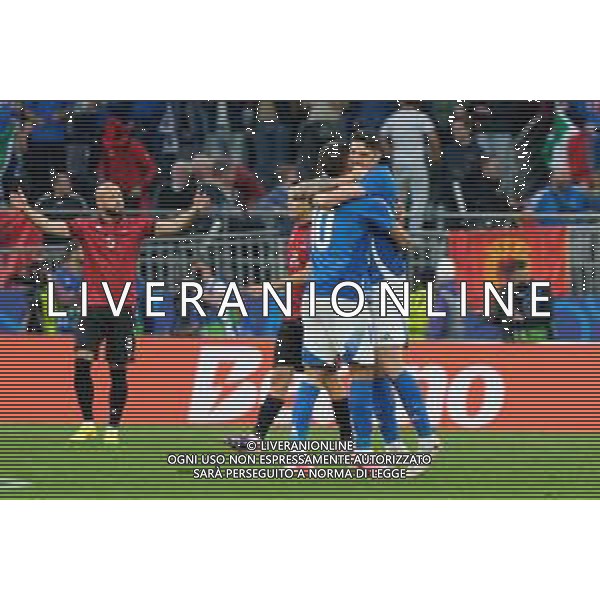 TVEM Alessandro Bastoni of Italy celebrates after scoring a goal with Lorenzo Pellegrini of Italy during the UEFA EURO 2024 group stage match between Albania and Italy at Westfalenstadion on June 15, 2024 in Dortmund, Germany. Photo by Emmanuele Mastrodonato/ag. Aldo Liverani sas