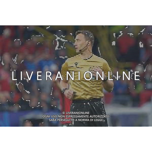 TVEM the referee Felix Zwayer of Germany during the UEFA EURO 2024 group stage match between Albania and Italy at Westfalenstadion on June 15, 2024 in Dortmund, Germany. Photo by Emmanuele Mastrodonato/ag. Aldo Liverani sas