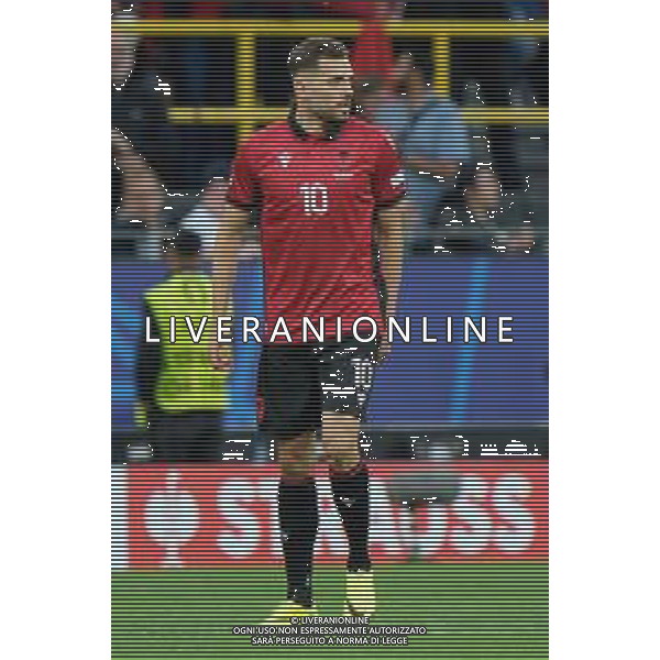 TVEM Nedim Bajrami of Albania during the UEFA EURO 2024 group stage match between Albania and Italy at Westfalenstadion on June 15, 2024 in Dortmund, Germany. Photo by Emmanuele Mastrodonato/ag. Aldo Liverani sas