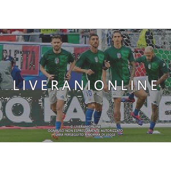 TVEM Players of Italy warms up during the UEFA EURO 2024 group stage match between Albania and Italy at Westfalenstadion on June 15, 2024 in Dortmund, Germany. Photo by Emmanuele Mastrodonato/ag. Aldo Liverani sas