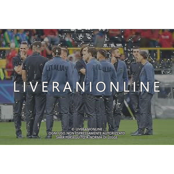 TVEM Italy\'s players explore the pitch prior the UEFA EURO 2024 group stage match between Albania and Italy at Westfalenstadion on June 15, 2024 in Dortmund, Germany. Photo by Emmanuele Mastrodonato/ag. Aldo Liverani sas