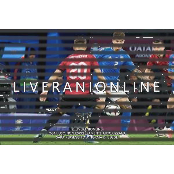 TVEM Giovanni Di Lorenzo of Italy in action against Ylber Ramadani of Albania during the UEFA EURO 2024 group stage match between Albania and Italy at Westfalenstadion on June 15, 2024 in Dortmund, Germany. Photo by Emmanuele Mastrodonato/ag. Aldo Liverani sas