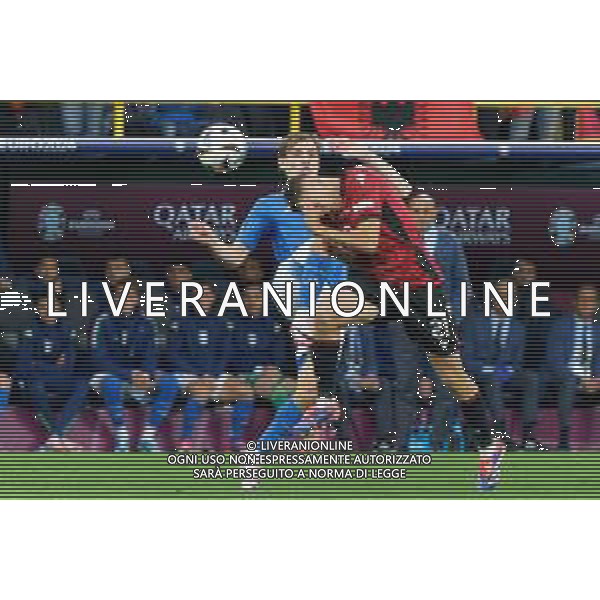 TVEM Kristjan Asllani of Albania in action against Nicolo Barella of Italy during the UEFA EURO 2024 group stage match between Albania and Italy at Westfalenstadion on June 15, 2024 in Dortmund, Germany. Photo by Emmanuele Mastrodonato/ag. Aldo Liverani sas
