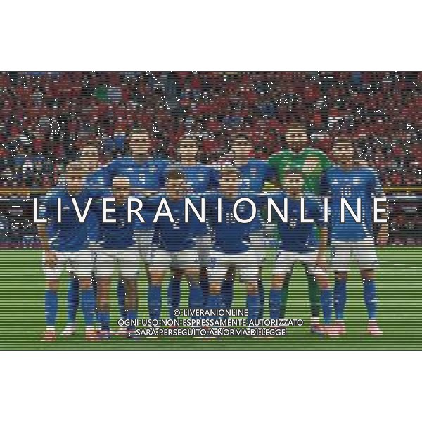 TVEM Italy team line up during the UEFA EURO 2024 group stage match between Albania and Italy at Westfalenstadion on June 15, 2024 in Dortmund, Germany. Photo by Emmanuele Mastrodonato/ag. Aldo Liverani sas