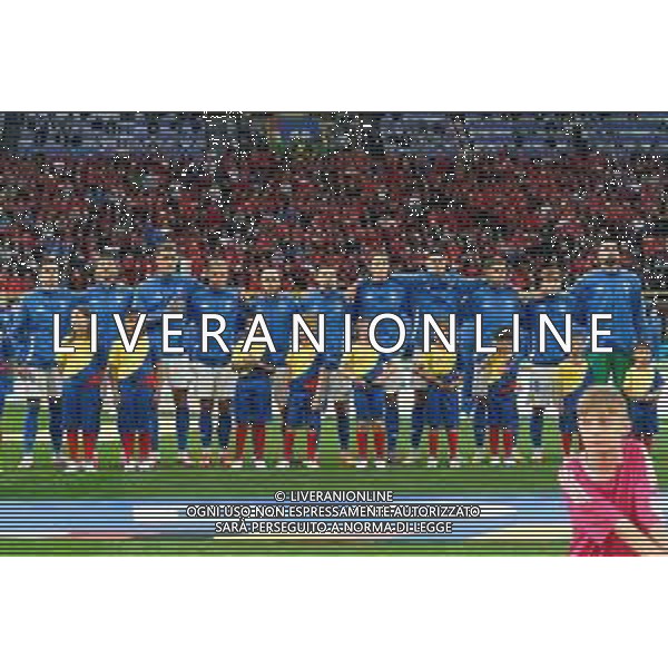 TVEM Italy players during the national anthem during the UEFA EURO 2024 group stage match between Albania and Italy at Westfalenstadion on June 15, 2024 in Dortmund, Germany. Photo by Emmanuele Mastrodonato/ag. Aldo Liverani sas