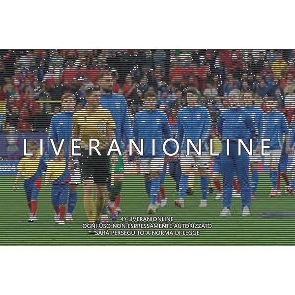 TVEM the players of Italy enter the field during the UEFA EURO 2024 group stage match between Albania and Italy at Westfalenstadion on June 15, 2024 in Dortmund, Germany. Photo by Emmanuele Mastrodonato/ag. Aldo Liverani sas