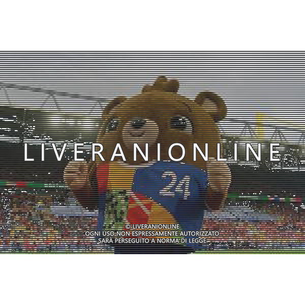 TVEM Albärt, the mascot of Euro 2024 during the UEFA EURO 2024 group stage match between Albania and Italy at Westfalenstadion on June 15, 2024 in Dortmund, Germany. Photo by Emmanuele Mastrodonato/ag. Aldo Liverani sas