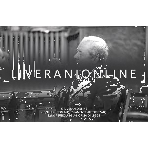 NEG -RETROSPETTIVA MICHELE SINDONA AVVOCATO E BANCHIERE NELLA FOTO FASI DEL PROCESSO A MICHELE SINDONA A MILANO PER L\'OMICIDIO GIORGIO AMBROSOLI ANNO 1985 AG ALDO LIVERANI SAS
