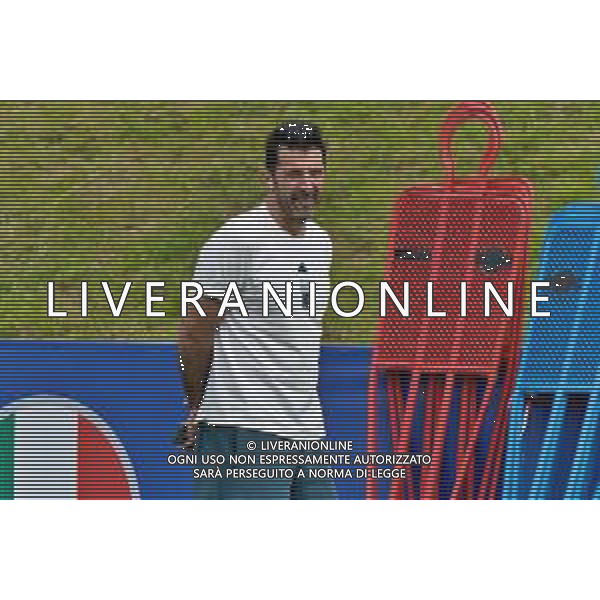 TVEM Italy Head of Delegation Gianluigi Buffon during the training session at the team\'s base camp in Iserlohn, Germany on 17 June 2024, ahead of the second UEFA Euro 2024 football match. Photo by Emmanuele Mastrodonato/ag. Aldo Liverani sas