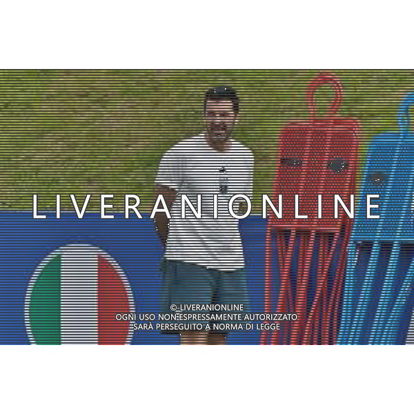 TVEM Italy Head of Delegation Gianluigi Buffon during the training session at the team\'s base camp in Iserlohn, Germany on 17 June 2024, ahead of the second UEFA Euro 2024 football match. Photo by Emmanuele Mastrodonato/ag. Aldo Liverani sas
