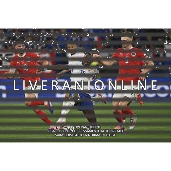 Austria vs Francia - UEFA EURO 2024 nella foto da SX Florian Grillitsch (Austria), Marcus Thuram (Francia) e Stefan Posch (Austria) Dusseldorf (GER) 17-06-2024 Dusseldorf Arena Campionato Europeo di Calcio - UEFA EURO 2024 fase a gironi - 1a giornata Gruppo D foto Roberto Garavaglia/Agenzia Aldo Liverani sas