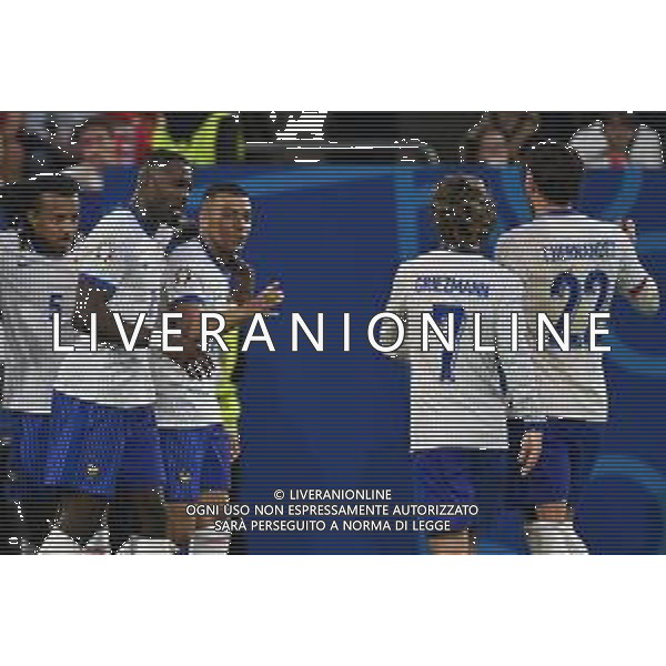 Austria vs Francia - UEFA EURO 2024 nella foto esultanza Francia dopo il gol dell\'1 a 0 Dusseldorf (GER) 17-06-2024 Dusseldorf Arena Campionato Europeo di Calcio - UEFA EURO 2024 fase a gironi - 1a giornata Gruppo D foto Roberto Garavaglia/Agenzia Aldo Liverani sas