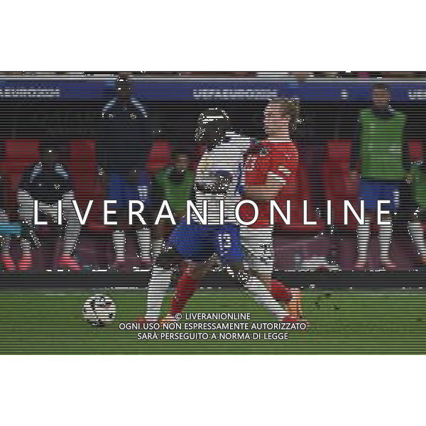 Austria vs Francia - UEFA EURO 2024 nella foto N\'Golo Kantè (Francia) e Patrick Wimmer (Austria) Dusseldorf (GER) 17-06-2024 Dusseldorf Arena Campionato Europeo di Calcio - UEFA EURO 2024 fase a gironi - 1a giornata Gruppo D foto Roberto Garavaglia/Agenzia Aldo Liverani sas