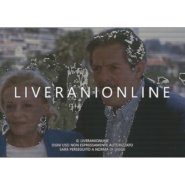 DIAP- RETROSPETTIVA MARCELLO MASTROIANNI ATTORE NELLA FOTO MARCELLO MASTROIANNI AL FESTIVAL INTERNAZIONALE DEL CINEMA DI CANNES NELL\'ANNO 1991 CON JEAN MOREAU AG ALDO LIVERANI SAS