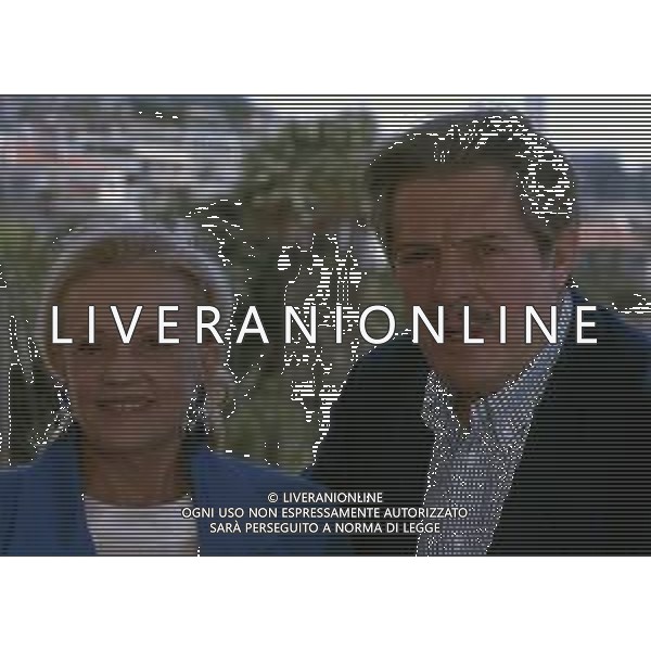 DIAP- RETROSPETTIVA MARCELLO MASTROIANNI ATTORE NELLA FOTO MARCELLO MASTROIANNI AL FESTIVAL INTERNAZIONALE DEL CINEMA DI CANNES NELL\'ANNO 1991 CON JEAN MOREAU AG ALDO LIVERANI SAS
