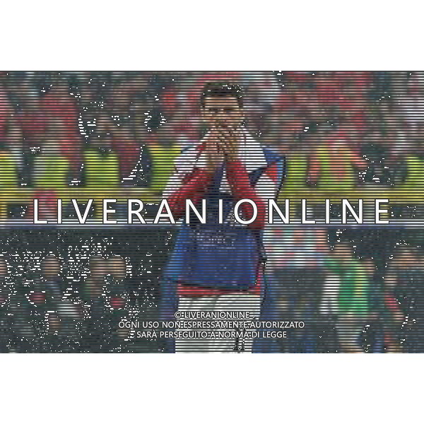 TVEM Giorgi Kvilitaia of Georgia applauds fans during the UEFA EURO 2024 group stage match between Turkey and Georgia at Westfalenstadion on June 18, 2024 in Dortmund, Germany. Photo by Emmanuele Mastrodonato/ag. Aldo Liverani sas