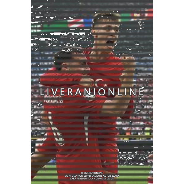 Turchia vs Georgia - UEFA EURO 2024 nella foto Orkun Kokcu (Turchia) SX e Arda Guler (Turchia) DX esultano dopo un gol della loro squadra Dortmund (GER) 18-06-2024 BVB Stadion Dortmund Campionato Europeo di Calcio - UEFA EURO 2024 fase a gironi - 1a giornata Gruppo F foto Roberto Garavaglia/Agenzia Aldo Liverani sas/AGENZIA ALDO LIVERANI SAS