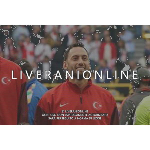 TVEM Hakan Calhanoglu of Turkey during the national anthem prior the UEFA EURO 2024 group stage match between Turkey and Georgia at Westfalenstadion on June 18, 2024 in Dortmund, Germany. Photo by Emmanuele Mastrodonato/ag. Aldo Liverani sas/AGENZIA ALDO LIVERANI SAS