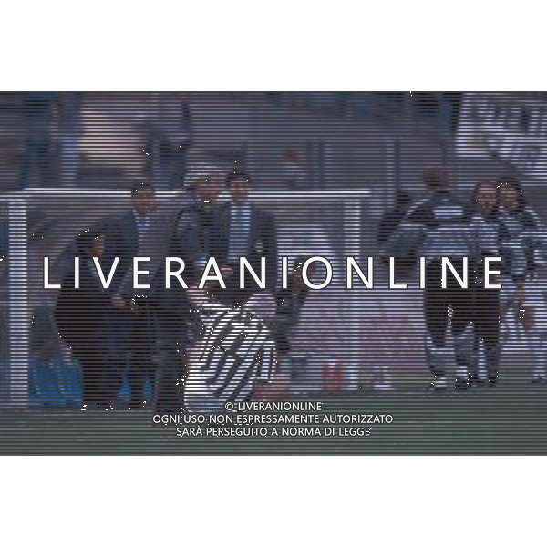Juventus calcio anni 90 nella foto Ravanelli fabrizio con l\'allenatore Marcello Lippi ph archivio Agenzia Aldo Liverani