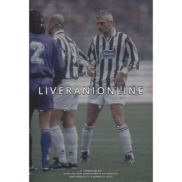 Juventus calcio anni 90 nella foto Ravanelli fabrizio ph archivio Agenzia Aldo Liverani