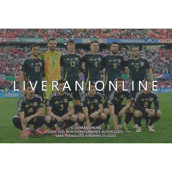 TVEM FORMAZIONE SCOZIA - Scotland team line up during the UEFA EURO 2024 group stage match between Scotland and Switzerland at Cologne Stadium on June 19, 2024 in Cologne, Germany. Photo by Emmanuele Mastrodonato/ag. Aldo Liverani sas/AGENZIA AGENZIA ALDO LIVERANI SAS