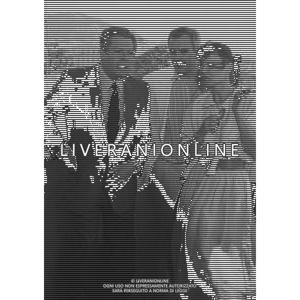 NEG-MARCELLO MASTROIANNI, attore cinematografico italiano - RETROSPETTIVA nella foto Marcello Mastroianni a Cannes nel 1987 con Nikita Sergeevic Michalkov e Marthe Keller ©ARCHIVIO / AGENZIA ALDO LIVERANI SAS
