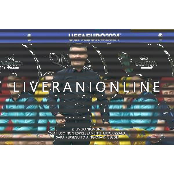 TVEM Serhiy Rebrov head coach of Ukraine during the UEFA EURO 2024 group stage match between Slovakia and Ukraine at Dusseldorf Arena on June 21, 2024 in Dusseldorf, Germany. Photo by Emmanuele Mastrodonato/ag. Aldo Liverani sas/AGENZIA ALDO LIVERANI SAS