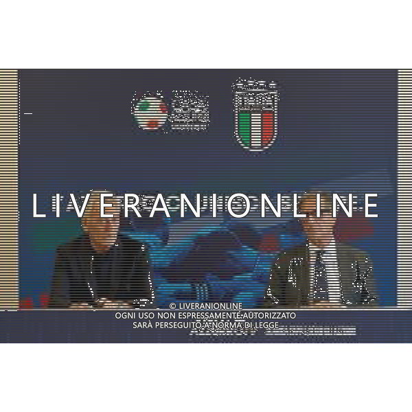 President FIGC Gabriele Gravina and Claudio Barbaro, Italy State Secretary at the Ministry of the Environment and Energy Security during press conference at casa azzurri media center in Iserlohn, Germany on 22 June 2024. Photo by Emmanuele Mastrodonato/ag. Aldo Liverani sas