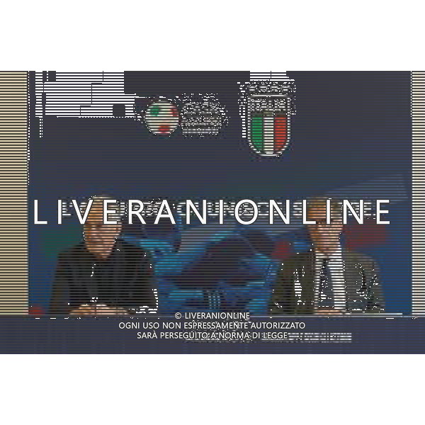 President FIGC Gabriele Gravina and Claudio Barbaro, Italy State Secretary at the Ministry of the Environment and Energy Security during press conference at casa azzurri media center in Iserlohn, Germany on 22 June 2024. Photo by Emmanuele Mastrodonato/ag. Aldo Liverani sas