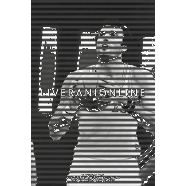 NEG-RETROSPETTIVA DINO MENEGHIN BASKET NELLA FOTO DINO MENEGHIN CON LA MAGLIA DELLA NAZIONALE ITALIANA ALLE OLIMPIADI DI MOSCA ANNO 1980 AG ALDO LIVERANI SAS