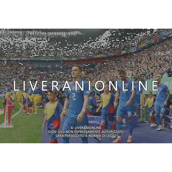 TVEM Peter Pekarík of Slovakia, Dávid Hancko of Slovakia and Lukas Haraslín of Slovakia enter the field during the UEFA EURO 2024 group stage match between Slovakia and Ukraine at Dusseldorf Arena on June 21, 2024 in Dusseldorf, Germany. Photo by Emmanuele Mastrodonato/ag. Aldo Liverani sas/AGENZIA ALDO LIVERANI SAS