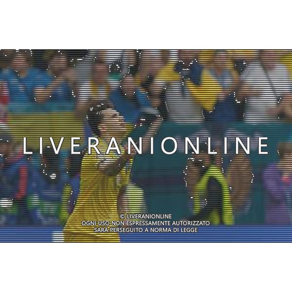 TVEM Mykola Shaparenko of Ukraine celebrates after scoring a goal during the UEFA EURO 2024 group stage match between Slovakia and Ukraine at Dusseldorf Arena on June 21, 2024 in Dusseldorf, Germany. Photo by Emmanuele Mastrodonato/ag. Aldo Liverani sas/AGENZIA ALDO LIVERANI SAS