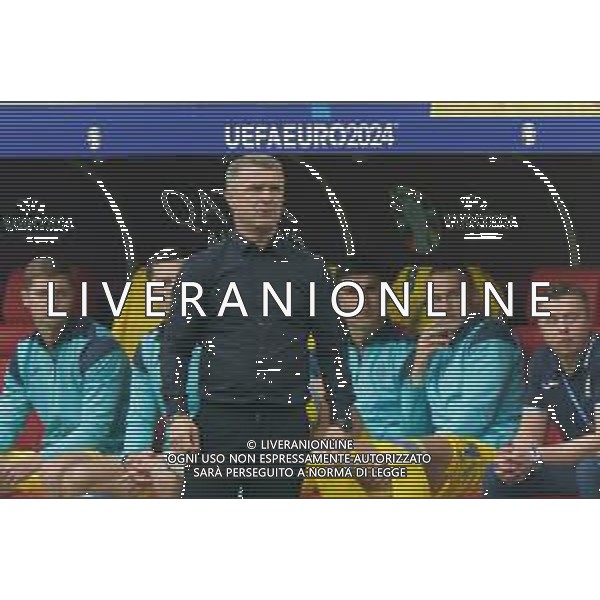 TVEM Serhiy Rebrov head coach of Ukraine during the UEFA EURO 2024 group stage match between Slovakia and Ukraine at Dusseldorf Arena on June 21, 2024 in Dusseldorf, Germany. Photo by Emmanuele Mastrodonato/ag. Aldo Liverani sas/AGENZIA ALDO LIVERANI SAS