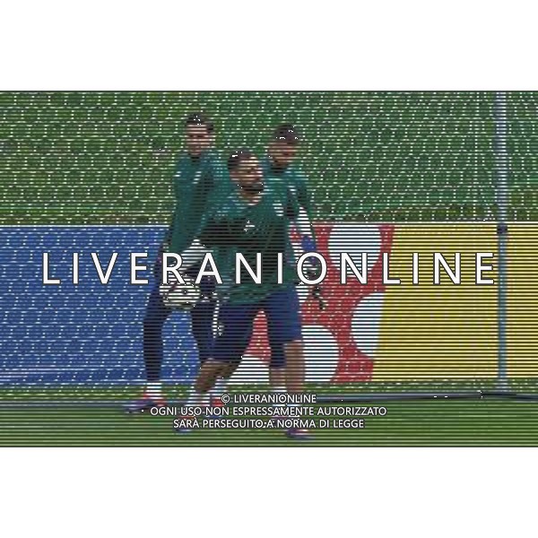 TVEM Gianluigi Donnarumma of Italy, Guglielmo Vicario of Italy and Alex Meret of Italy during the training session at the team\'s base camp in Iserlohn, Germany on 23 June 2024, ahead of the second UEFA Euro 2024 football match. Photo by Emmanuele Mastrodonato/ag. Aldo Liverani sas