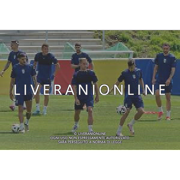 TVEM Players of Italy during the training session at the team\'s base camp in Iserlohn, Germany on 23 June 2024, ahead of the second UEFA Euro 2024 football match. Photo by Emmanuele Mastrodonato/ag. Aldo Liverani sas