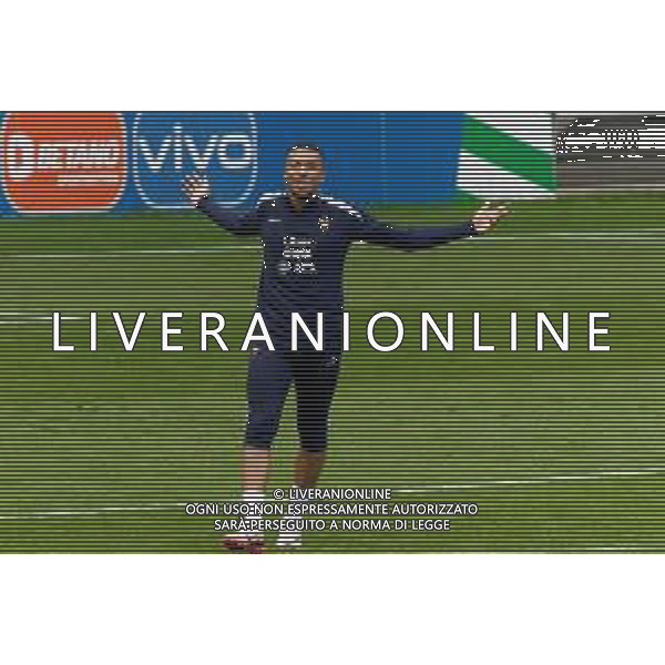 TVEM Kylian Mbappé of France during the training session at the Home Deluxe Arena in Paderbon, Germany on 23 June 2024. Photo by Emmanuele Mastrodonato/ag. Aldo Liverani sas