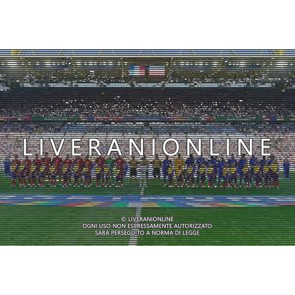 TVEM FORMAZIONI SCHIERATE DURANTE L\'INNO NAZIONALE - Poland and France teams lined up during the UEFA EURO 2024 group stage match between France and Poland at BVB Stadion Dortmund on June 25, 2024 in Dortmund, Germany. Photo by Emmanuele Mastrodonato/ag. Aldo Liverani sas/ AGENZIA ALDO LIVERANI SAS