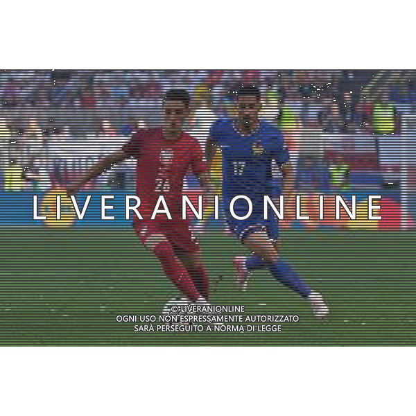 TVEM Kacper Urbański of Poland in action against William Saliba of France during the UEFA EURO 2024 group stage match between France and Poland at BVB Stadion Dortmund on June 25, 2024 in Dortmund, Germany. Photo by Emmanuele Mastrodonato/ag. Aldo Liverani sas/ AGENZIA ALDO LIVERANI SAS