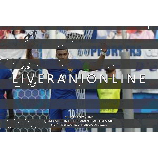 TVEM Kylian Mbappé of France celebrates after scoring a goal during the UEFA EURO 2024 group stage match between France and Poland at BVB Stadion Dortmund on June 25, 2024 in Dortmund, Germany. Photo by Emmanuele Mastrodonato/ag. Aldo Liverani sas/ AGENZIA ALDO LIVERANI SAS