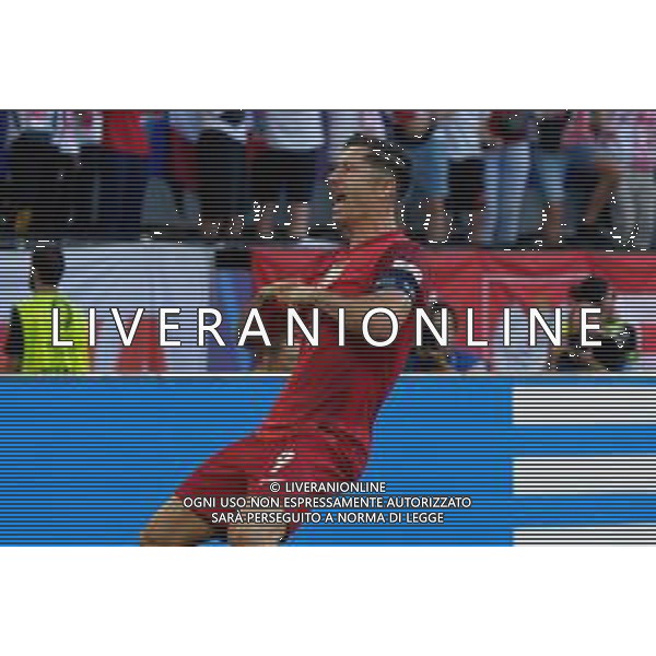 TVEM Robert Lewandowski of Poland celebrates after scoring a goal during the UEFA EURO 2024 group stage match between France and Poland at BVB Stadion Dortmund on June 25, 2024 in Dortmund, Germany. Photo by Emmanuele Mastrodonato/ag. Aldo Liverani sas