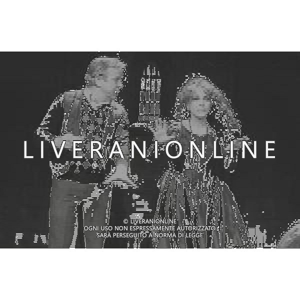 NEG-RETROSPETTIVA FRANCO ZEFFIRELLI REGISTA NELLA FOTO FRANCO ZEFFIRELLI CON VALENTINA CORTESE A TEATRO ANNO 1985 MILANO AG ALDO LIVERANI SAS