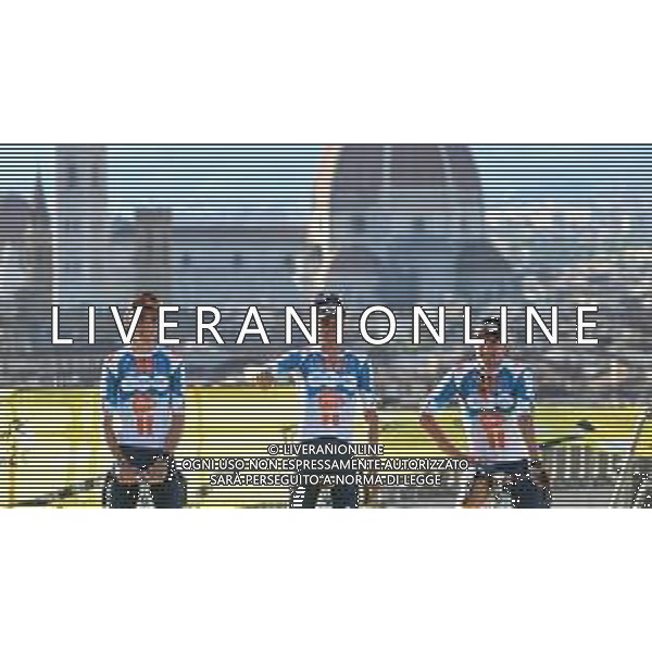 27-06-2024 Presentazione Squadre Tour De France 2024; 2024, Dsm - Firmenich Postnl; Bardet, Romain; Barguil, Warren; Degenkolb, John; Firenze; ©SIROTTI/AGENZIA ALDO LIVERANI SAS