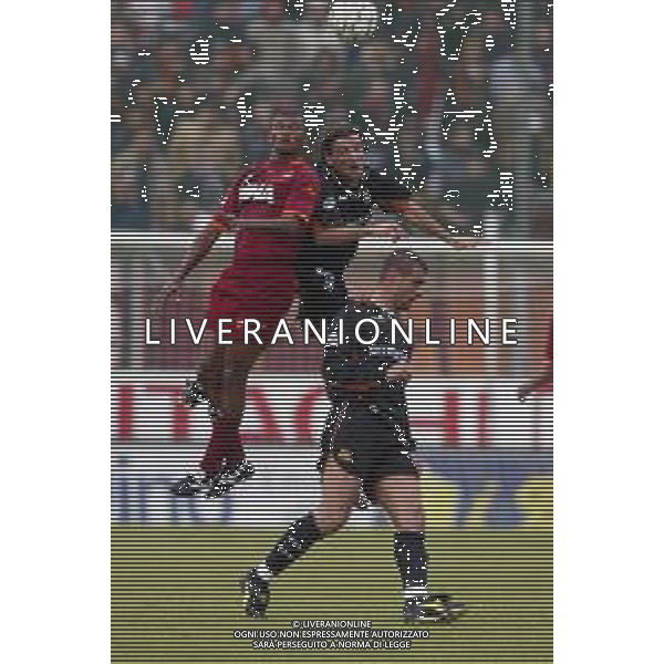 07-04-2002 VENEZIA-CAMPIONATO DI CALCIO SERIE A VENEZIA -ROMA 2-2 NELLA FOTO FRANCISCO LIMA E ANTONIO MARASCO AG ALDO LIVERANI SAS 