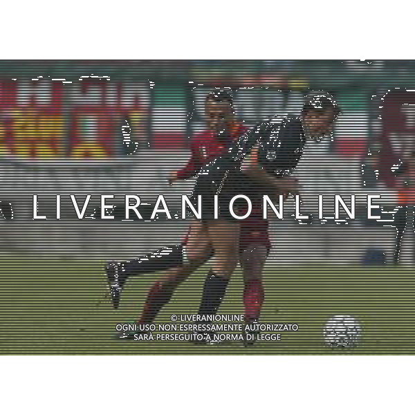 07-04-2002 VENEZIA-CAMPIONATO DI CALCIO SERIE A VENEZIA -ROMA 2-2 NELLA FOTO MARCOS CAFU\' E STEFANO BETTARINI AG ALDO LIVERANI SAS