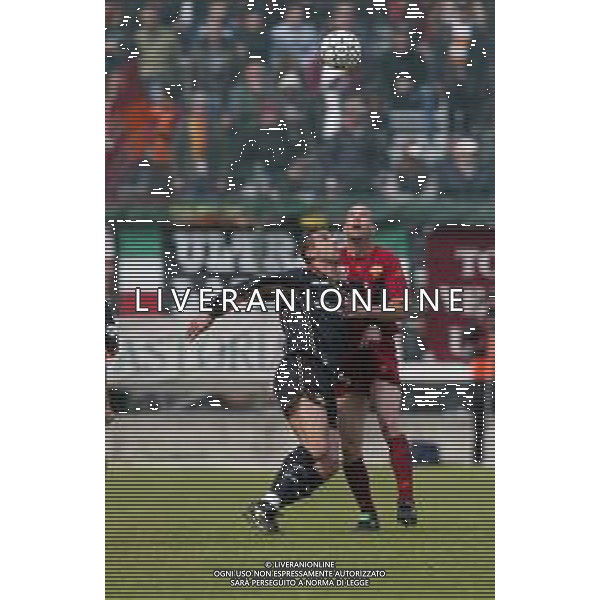07-04-2002 VENEZIA-CAMPIONATO DI CALCIO SERIE A VENEZIA -ROMA 2-2 NELLA FOTO CARLOS ZAGO E FILIPPO MANIERO AG ALDO LIVERANI SAS