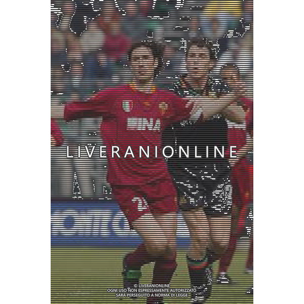07-04-2002 VENEZIA-CAMPIONATO DI CALCIO SERIE A VENEZIA -ROMA 2-2 NELLA FOTO MARCO DELVECCHIO E PATRIZIO BALLELLO AG ALDO LIVERANI SAS