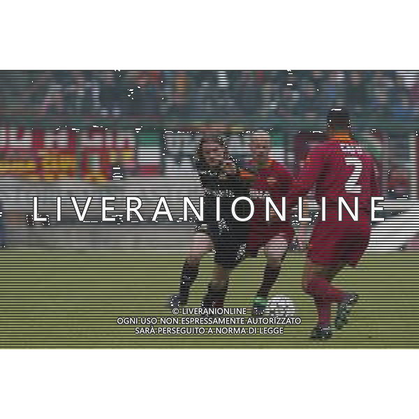 07-04-2002 VENEZIA-CAMPIONATO DI CALCIO SERIE A VENEZIA -ROMA 2-2 NELLA FOTO IVONE DE FRANCESCHI E CARLOS ZAGO AG ALDO LIVERANI SAS