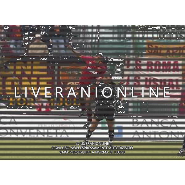 07-04-2002 VENEZIA-CAMPIONATO DI CALCIO SERIE A VENEZIA -ROMA 2-2 NELLA FOTO ALDAIR E FILIPPO MANIERO AG ALDO LIVERANI SAS